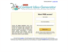Tablet Screenshot of contentideagenerator.com